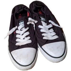 Levi's Black Canvas Slip-on Shoes